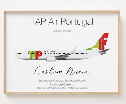 TAP Air Portugal Poster Print Custom [UNFRAMED]