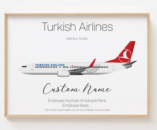 Turkish Airlines Poster Print Custom [UNFRAMED]