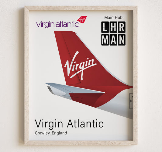 Virgin Atlantic Tailplane Poster Print [UNFRAMED]