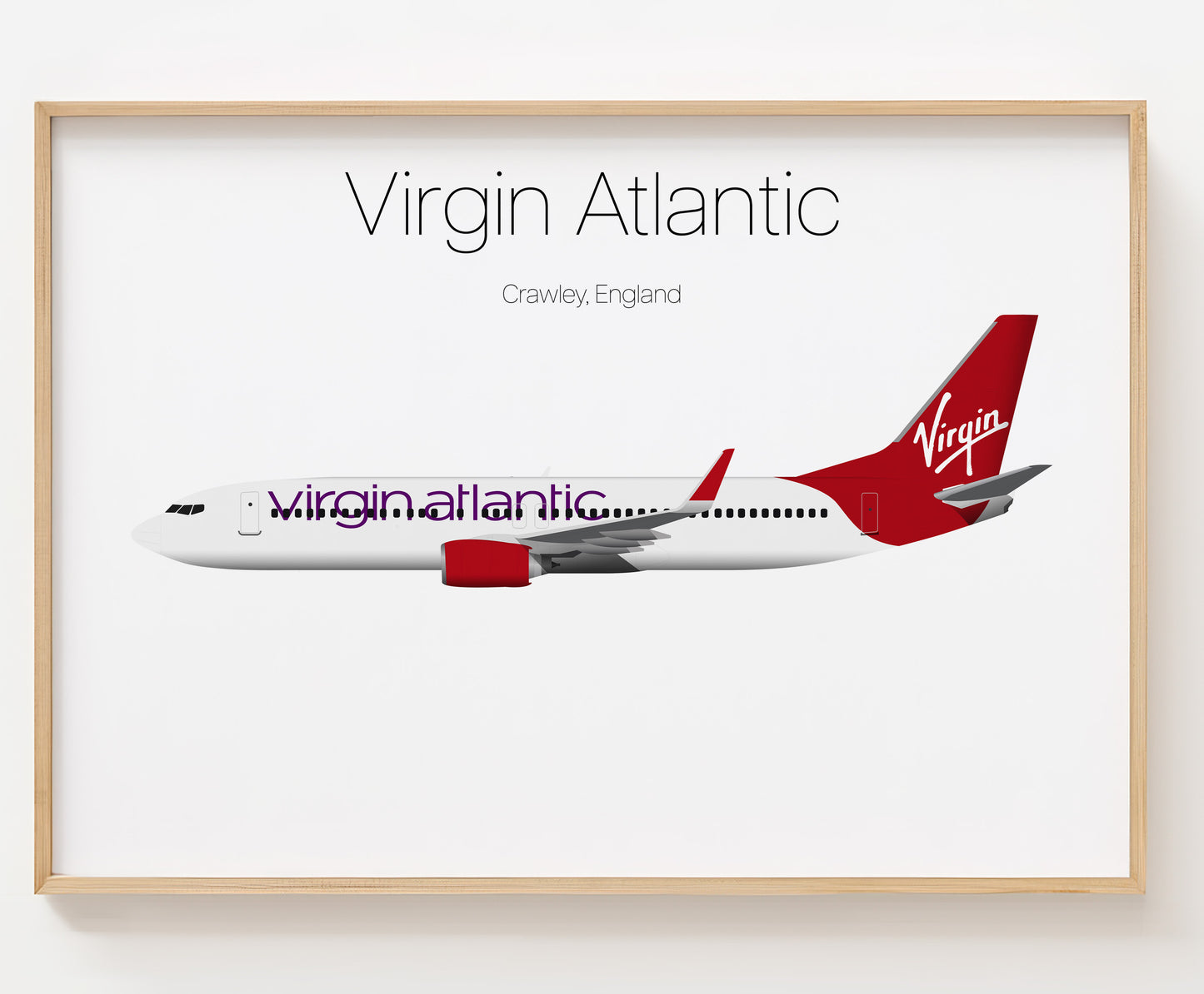 Virgin Atlantic Poster Print Custom [UNFRAMED]