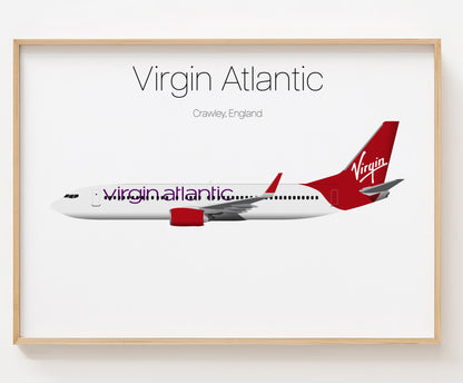 Virgin Atlantic Poster Print Custom [UNFRAMED]