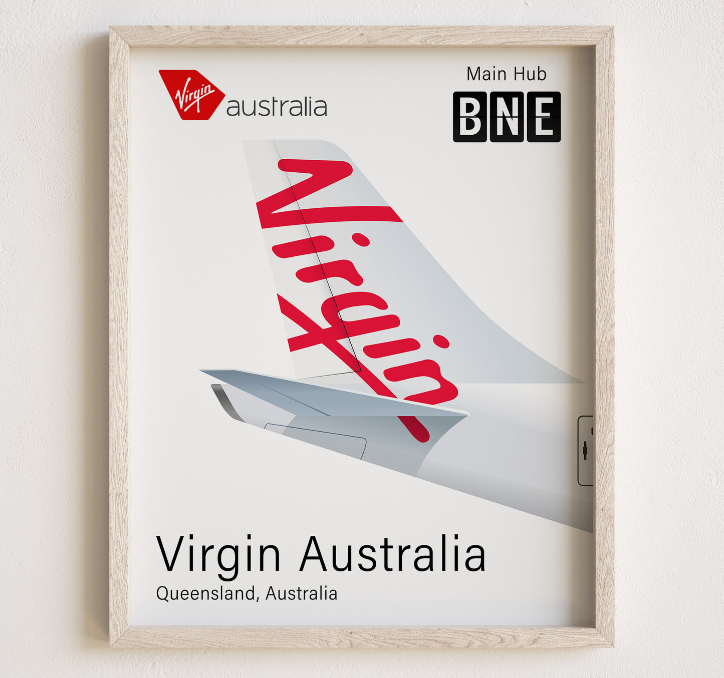 Virgin Australia Tailplane Poster Print [UNFRAMED]