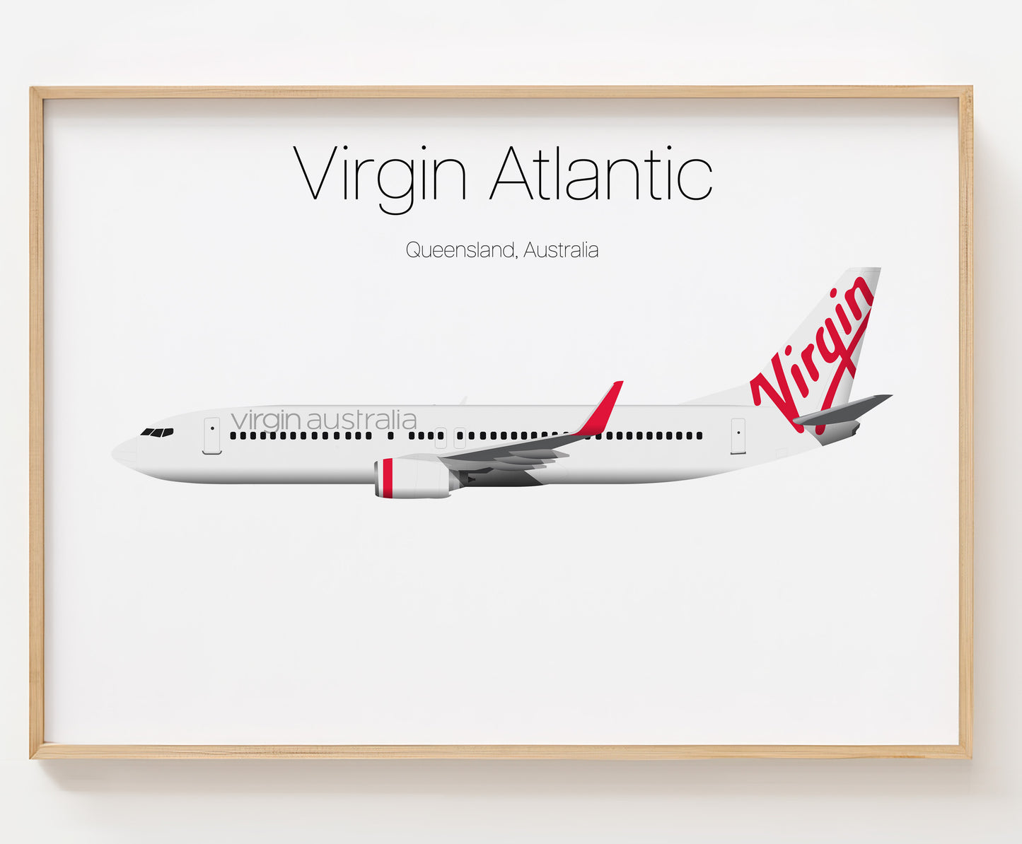 Virgin Australia Poster Print Custom [UNFRAMED]