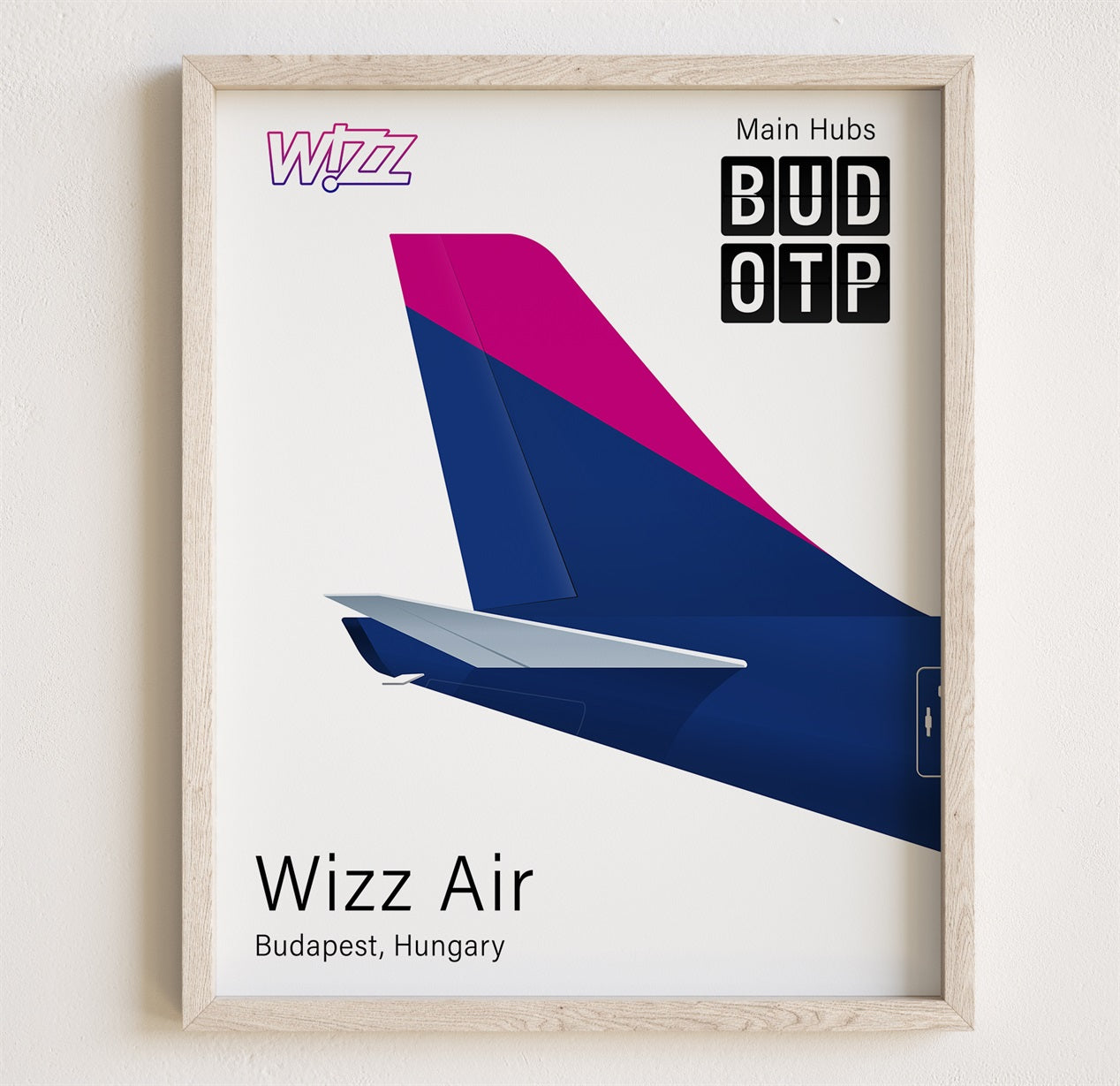 Wizz Air Tailplane Poster Print [UNFRAMED]