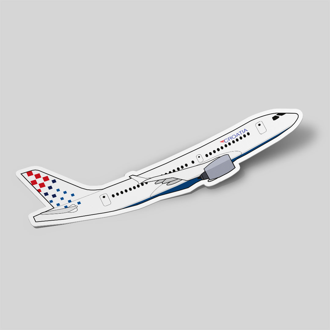 Airbus A220 Croatia Airlines Sticker Airplane