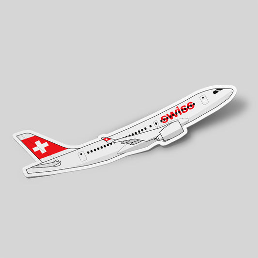 Airbus A220 SWISS Sticker Airplane