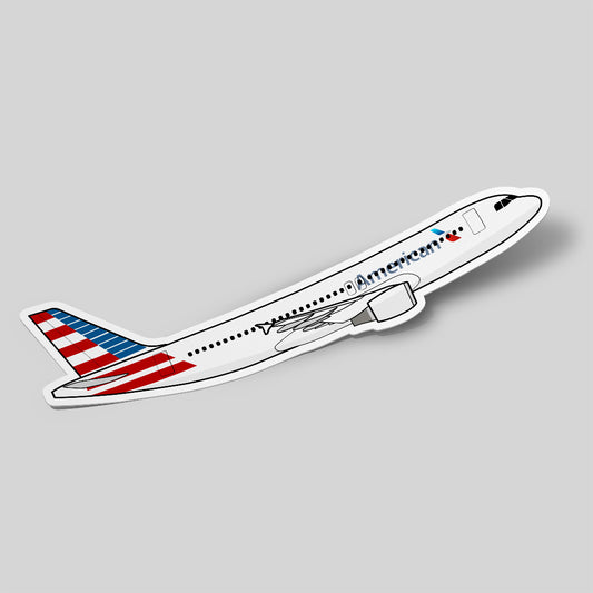 Airbus A320 American Airlines Sticker Airplane