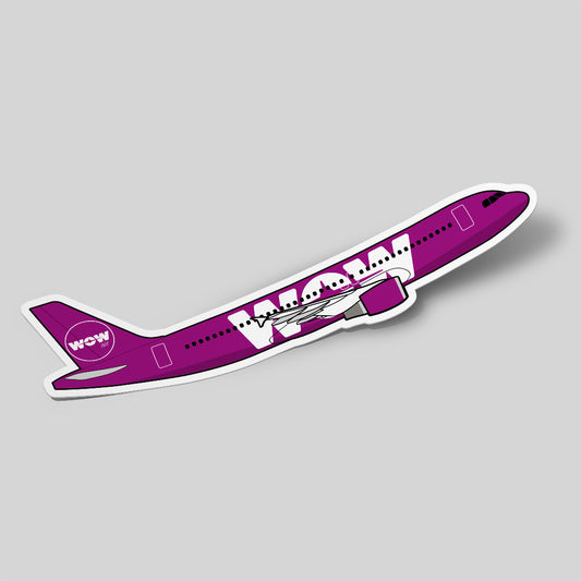 Airbus A320 WOW Air Sticker Airplane