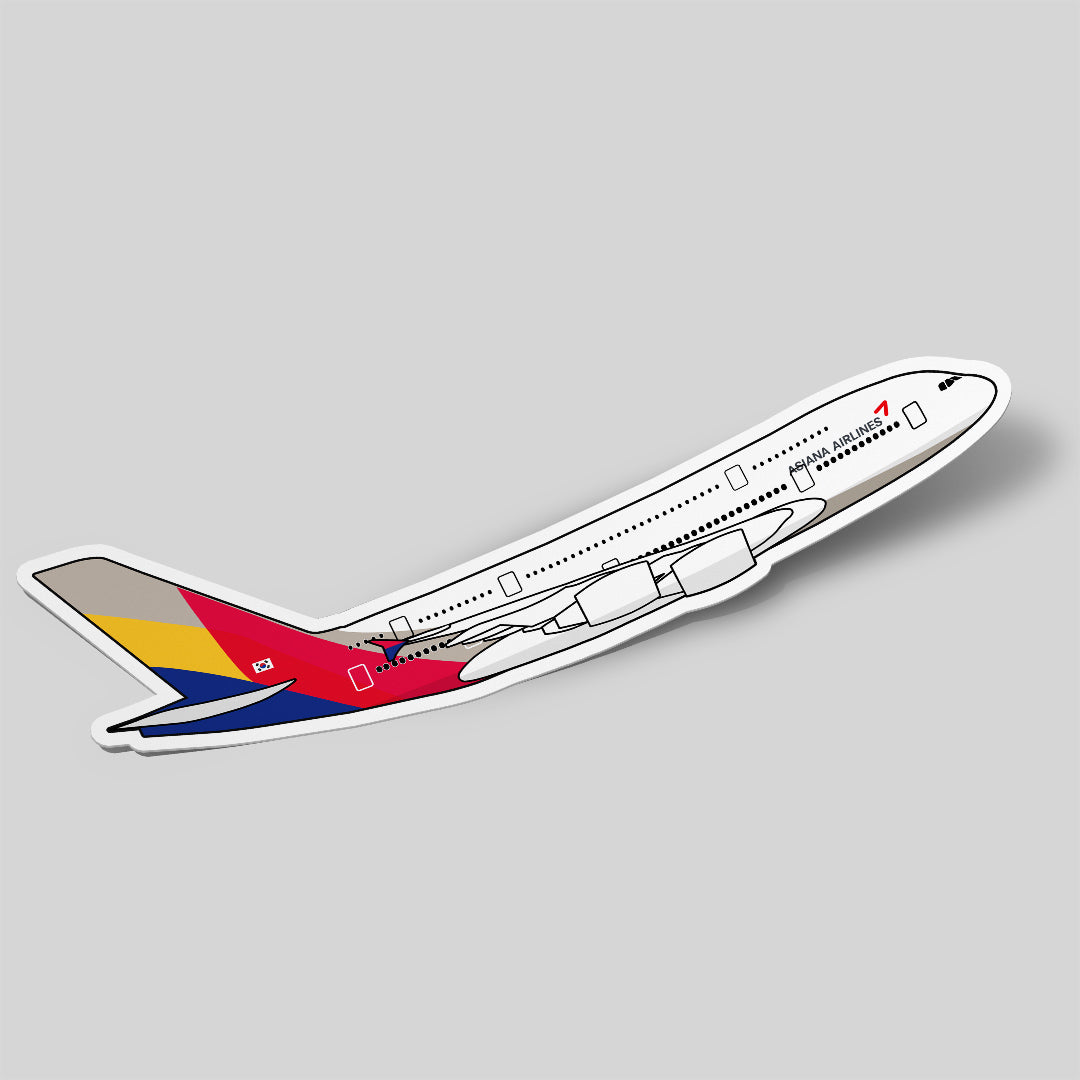 Airbus A380 Asiana Airlines Sticker Airplane