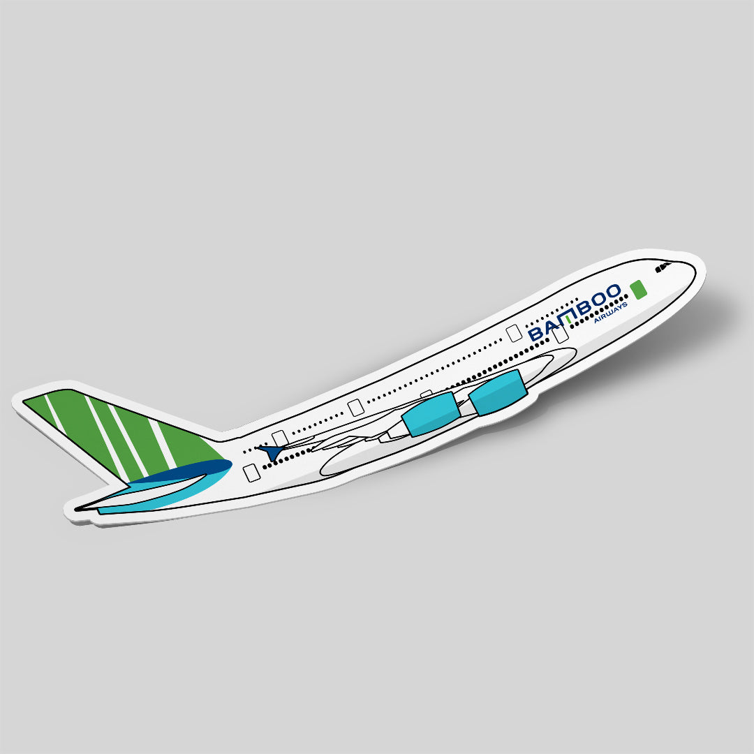 Airbus A380 Bamboo Airways Sticker Airplane