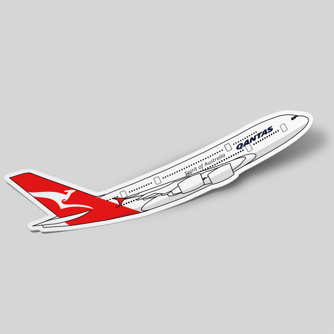 Airbus A380 Qantas Sticker Airplane