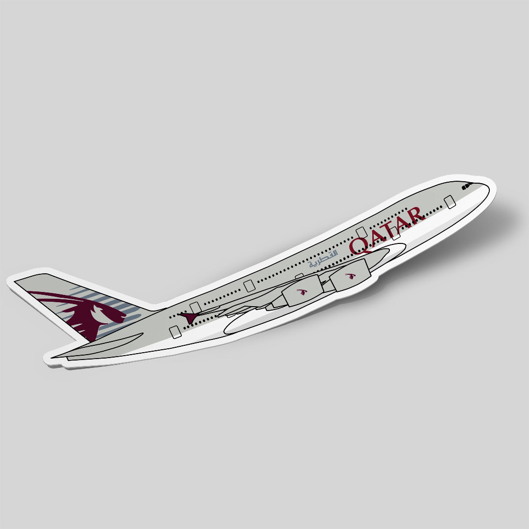 Airbus A380 Qatar Airways Sticker Airplane