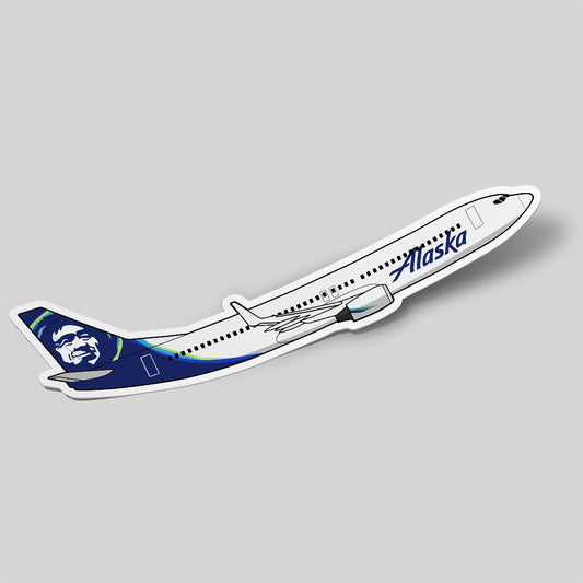 Boeing 737 Alaska Airlines Sticker Airplane