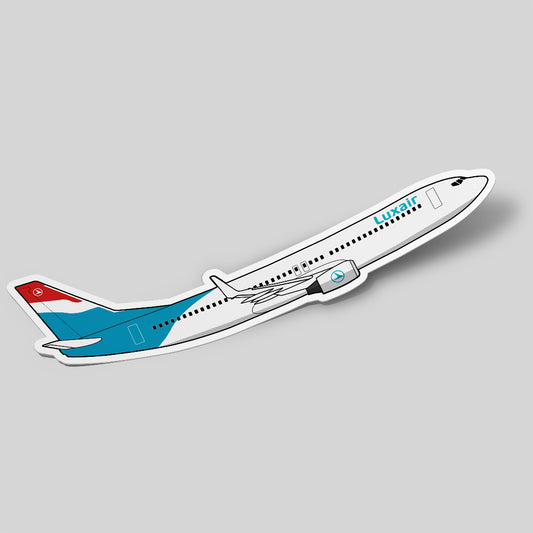 Boeing 737 Luxair Sticker Airplane