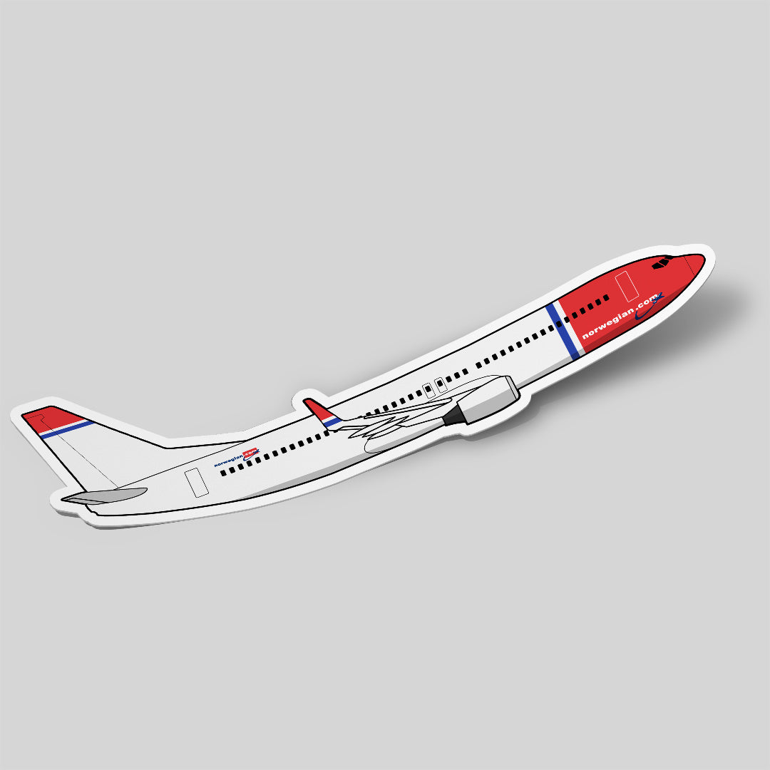 Boeing 737 Norwegian Sticker Airplane