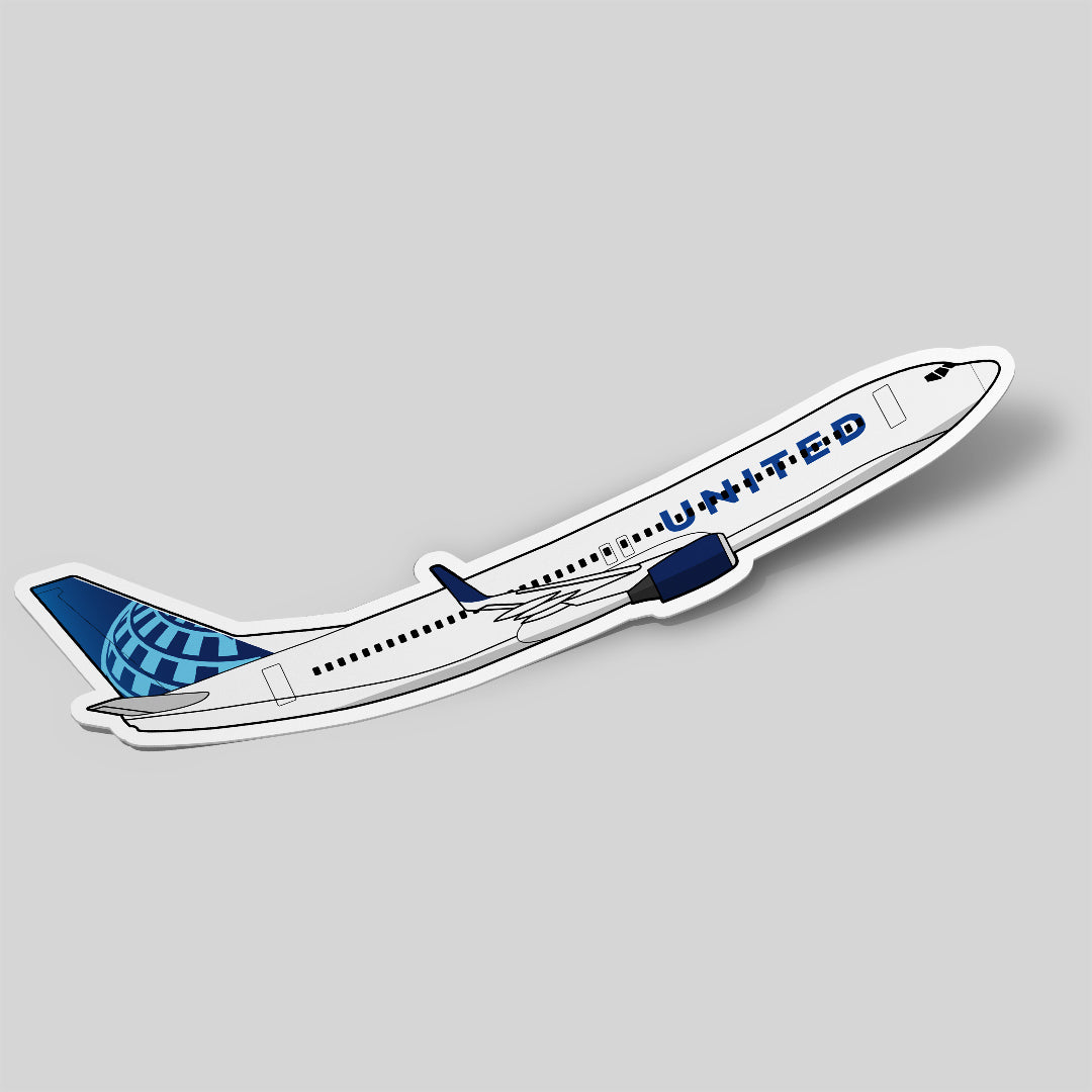 Boeing 737 United Airlines Sticker Airplane