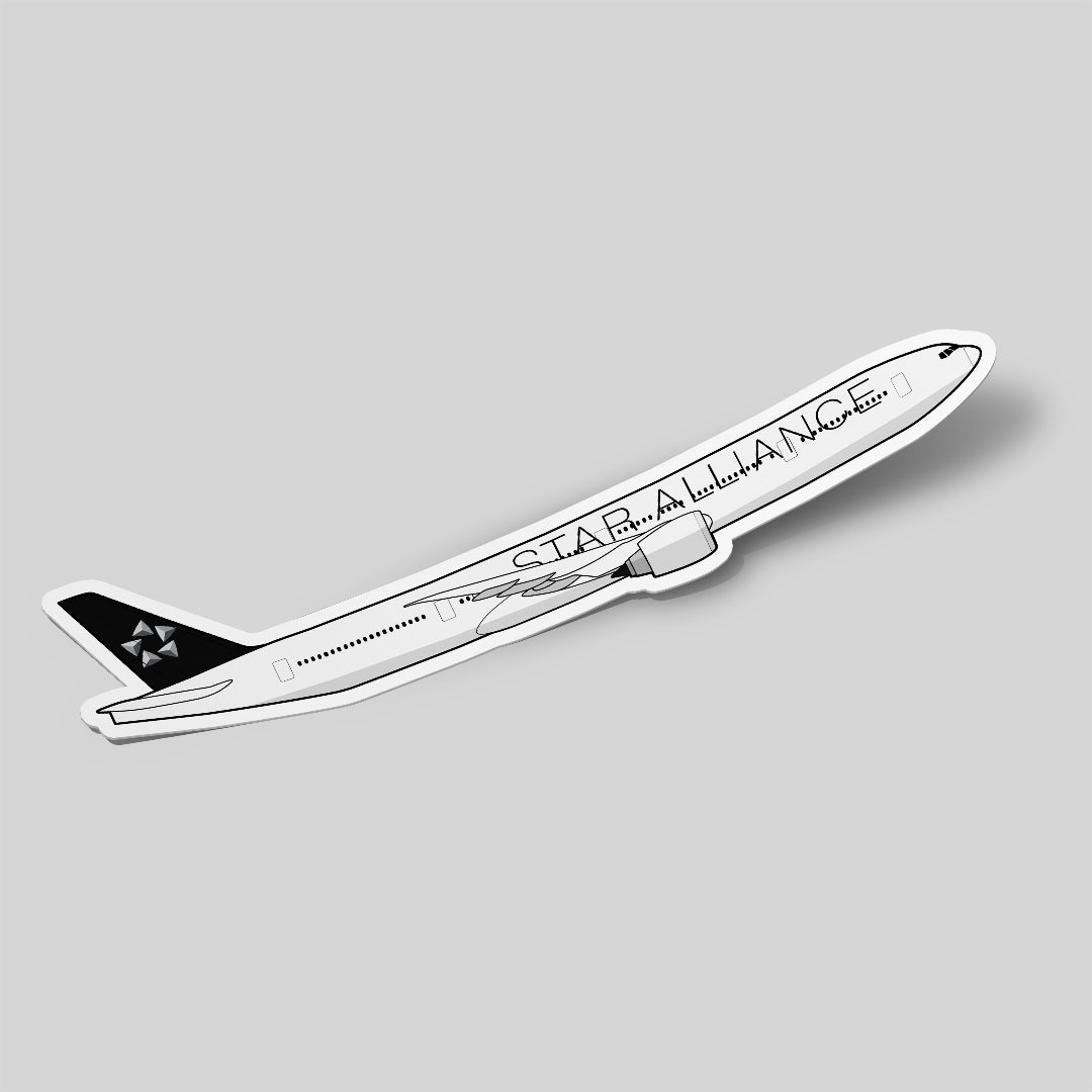 Boeing 777 Star Alliance Sticker Airplane