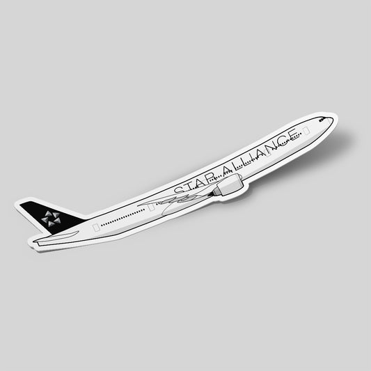 Boeing 777 Star Alliance Sticker Airplane