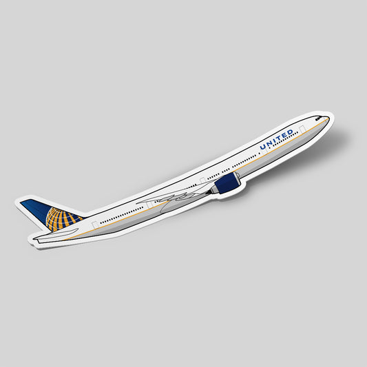 Boeing 777 United Airlines Sticker Airplane