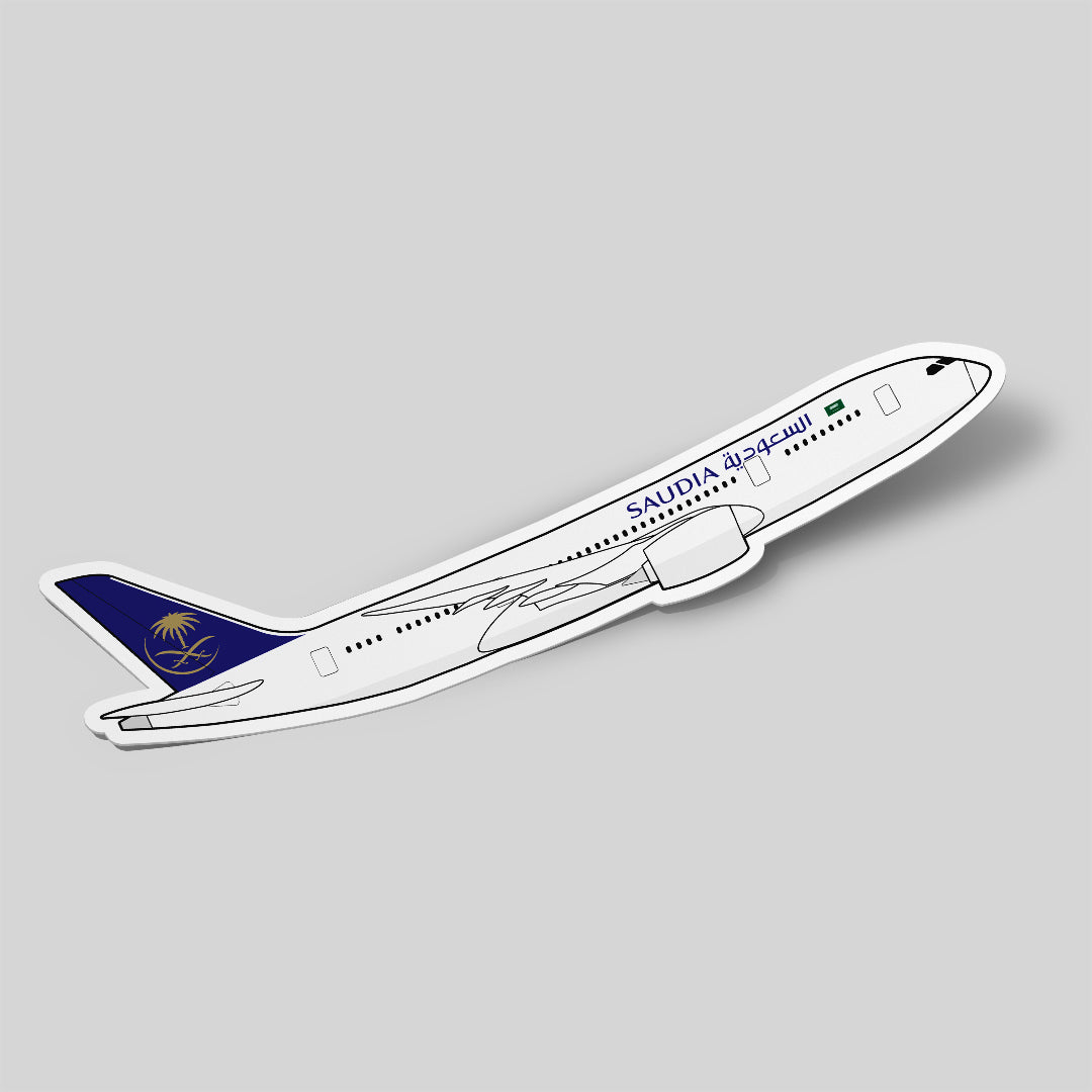 Boeing 787 Saudia Sticker Airplane