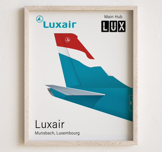 Luxair Tailplane Poster Print [UNFRAMED]